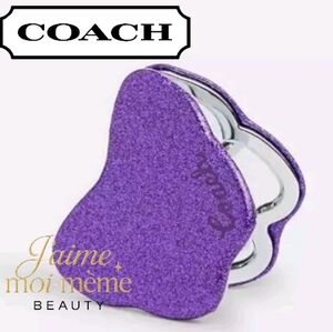 Coach Glitter Butterfly Compact Mirror- Purple & Silver